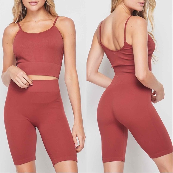 EVERYDAY TANK AND HIGH WAIST BIKE SHORTS SET - MARS - Picture 4 of 6